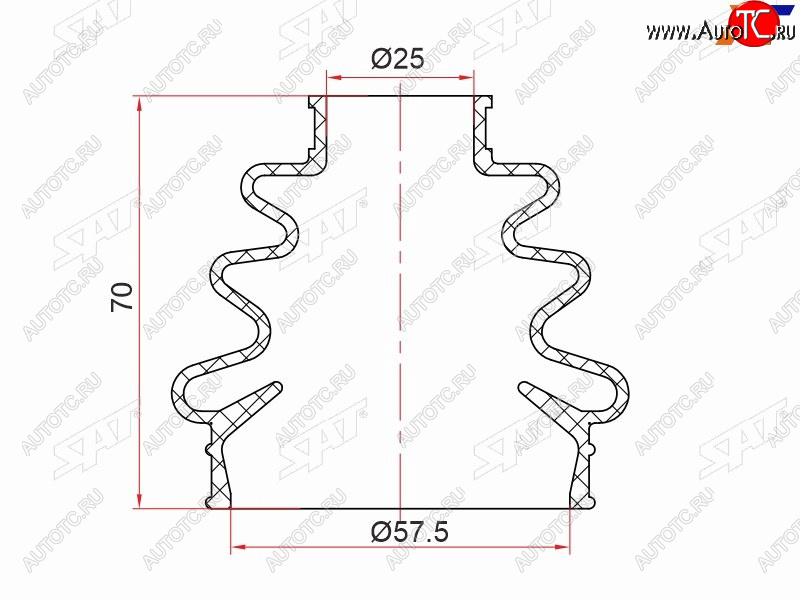 389 р. Пыльник шрус наружный зад  BMW X5 E53 00-06 M54M57M62 5-SERIES E39 96-03 M62M51M57 7-SERIES 94 SAT ST-105-0009  с доставкой в г. Воронеж