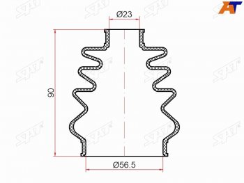 329 р. Пыльник шрус наружный CHEVROLET AVEO T200250 05-15LACETTI J200 04-13LANOS T100 05-09 SAT ST-105-0012  с доставкой в г. Воронеж. Увеличить фотографию 2