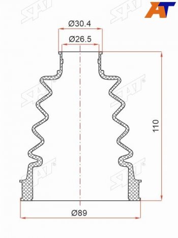469 р. Пыльник шруса внутренний RENAULT DUSTER 11-KAPTUR 15- SAT ST-105-0075  с доставкой в г. Воронеж. Увеличить фотографию 1