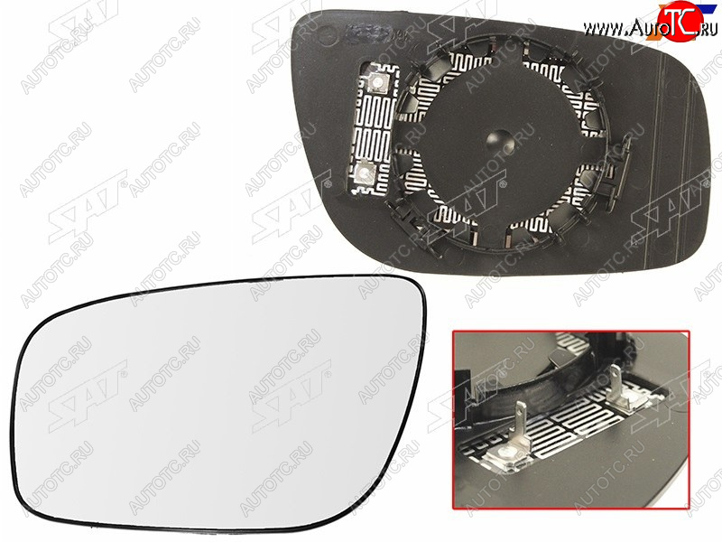 739 р. Полотно зеркала Mercedes-Benz E-Class 06-09 (Слева Обогрев асферическое) SAT ST-121-0051  с доставкой в г. Воронеж