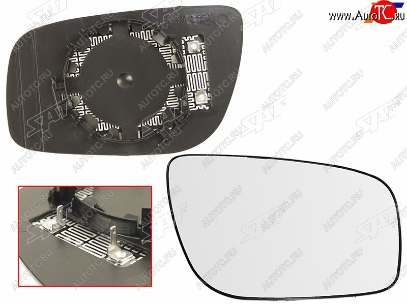 739 р. Полотно зеркала Mercedes-Benz E-Class 06-09 (Справа Обогрев асферическое) SAT ST-121-0052  с доставкой в г. Воронеж