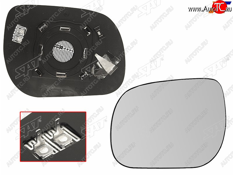 919 р. Полотно зеркала Toyota RAV4 (XA30) 05-13 (Слева Обогрев сферическое) SAT ST-121-0083  с доставкой в г. Воронеж