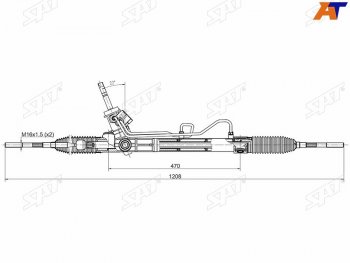 16 299 р. Рейка рулевая гидравлическая LHD SAT  Chevrolet Cruze ( J300,  J305,  J308,  D2LC,  D2LC-K) (2009-2018), Opel Astra  J (2009-2017)  с доставкой в г. Воронеж. Увеличить фотографию 1