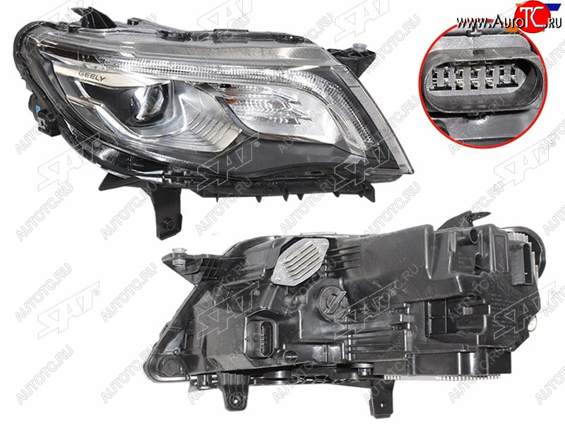 11 699 р. Фара правая (LED) SAT  Geely Atlas  NL3 (2016-2022)  с доставкой в г. Воронеж