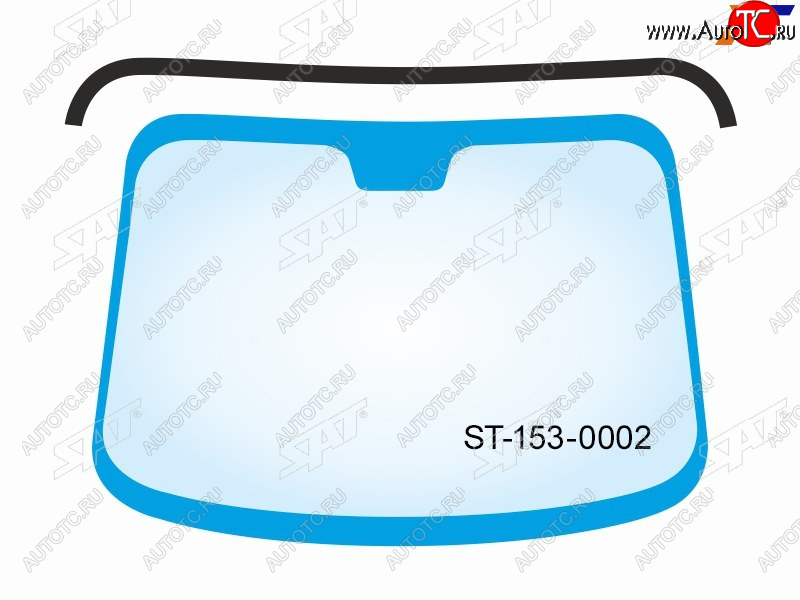659 р. Молдинг лобового стекла (Сверху) Toyota Land Cruiser Prado (J120) 02-09  Lexus GX 02-09 SAT ST-153-0002  с доставкой в г. Воронеж