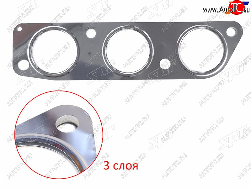349 р. Прокладка выпускного коллектора MITSUBISHI OUTLANDERPAJEROMONTERO SPORT 6B31 3.0 V6 09- (LH=RH) SAT ST-1555A246  с доставкой в г. Воронеж