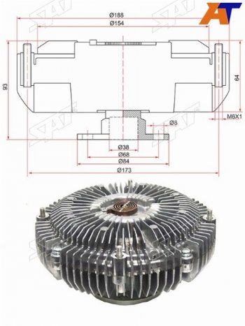8 999 р. Вискомуфта TOYOTA LAND CRUISERTUNDRA09- SEQUOIA 07-LEXUS LX570 07- SAT ST-16210-38071  с доставкой в г. Воронеж. Увеличить фотографию 1