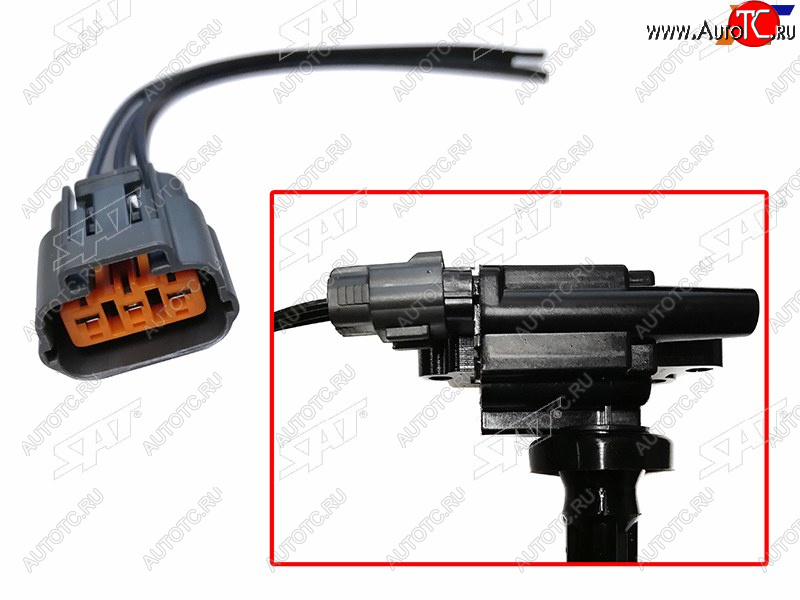 219 р. Разъем катушки зажигания NISSAN VQ23DEVQ25DEVQ35DEVQ40DEVG33E 02-J31Z50R50R51ME50E51U30M SAT ST-163-0008  с доставкой в г. Воронеж
