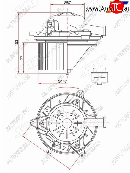 3 899 р. Мотор отопителя салона Chevrolet Cruze 09-15  Daewoo Lacetti 08-11  Opel Insignia 08-17  Chevrole SAT ST-1845712  с доставкой в г. Воронеж