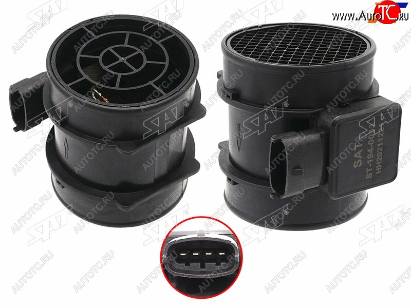 2 299 р. Расходомер воздуха OPEL ASTRA G 98-05 ASTRA H 04-10 CORSA C 00-06 VECTRA B 95-03 VECTRA C 02-08  SAT ST-194-0033  с доставкой в г. Воронеж