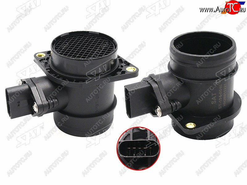 2 299 р. Расходомер воздуха VW GOLF 00-10 JETTA 99-09 TOUAREG 03-10 SAT ST-194-0046  с доставкой в г. Воронеж