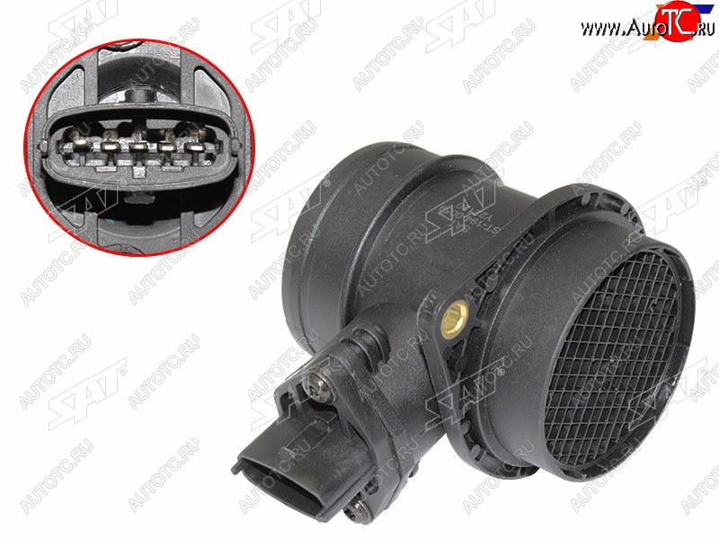 2 559 р. Датчик массового расхода воздуха LADA KALINA 04-13 PRIORA 08-15 GAZEL 94-02 SOBOL 97-13 VOLGA 07 SAT ST-194-0059  с доставкой в г. Воронеж