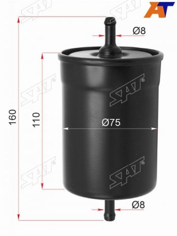 359 р. Фильтр топливный AUDI A4 94-01A6 97-05VW GOLF 91-99PASSAT 88-05FORD GALAXY 95-06 SAT ST-1H0201511A  с доставкой в г. Воронеж. Увеличить фотографию 1