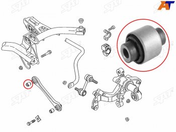 389 р. Сайлентблок Audi A3 03-19  Q3 11-19  Chery Tiggo 4 17-19  Skoda Karoq 17-  Kodiaq 16-22  Octavi SAT ST-1K0501529J-B1  с доставкой в г. Воронеж. Увеличить фотографию 1