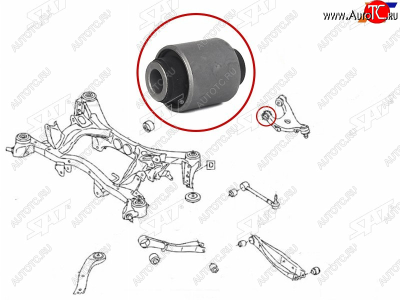 319 р. Сайлентблок Subaru Forester 07-19  Impreza 07-14  Legacy 03-15  Outback 03-15 SAT ST-20252-XA01A-BU  с доставкой в г. Воронеж