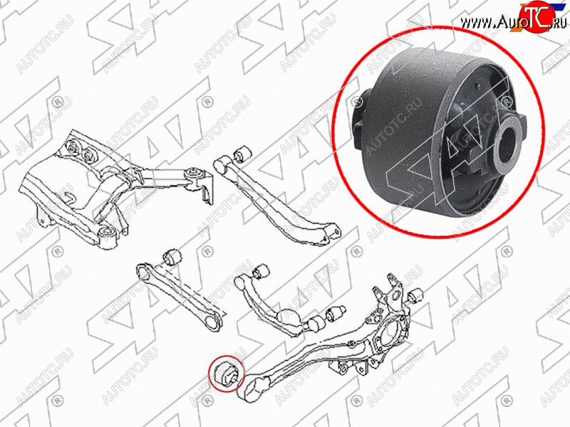 439 р. Сайлентблок Subaru Legacy 98-09  Outback 98-09  Legacy B4 98-03 SAT ST-20254-AE050  с доставкой в г. Воронеж