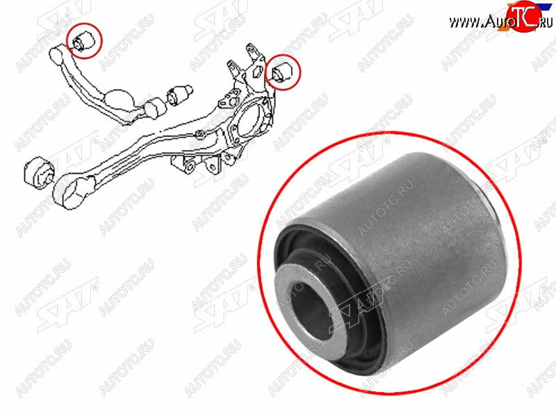 293 р. Сайлентблок Subaru Forester 07-19  Impreza 07-16  Legacy 98-15  Outback 98-15 (Зад) SAT ST-20254-AE020  с доставкой в г. Воронеж