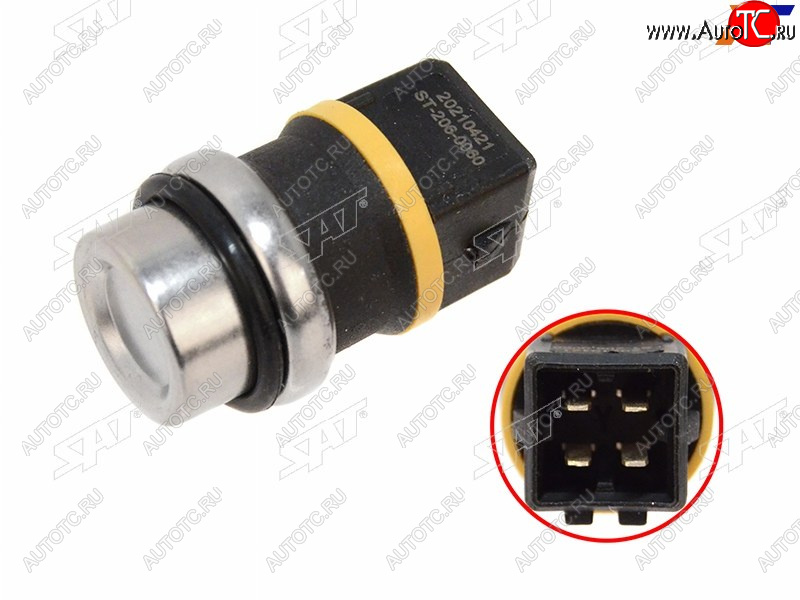280 р. Датчик температуры ОЖ VW POLO 85-94GOLF 2,3AUDI 80 87-94 SAT ST-206-0060  с доставкой в г. Воронеж
