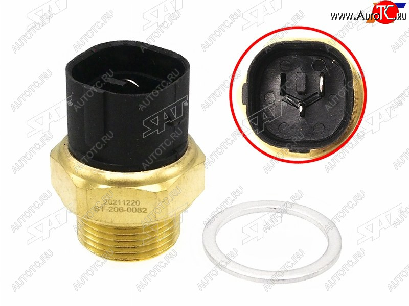 439 р. Датчик температуры ОЖ VW POLO 91-02 GOLF 92-01 SKODA OCTAVIA 97-00 AUDI A3 97-00 SAT ST-206-0082  с доставкой в г. Воронеж