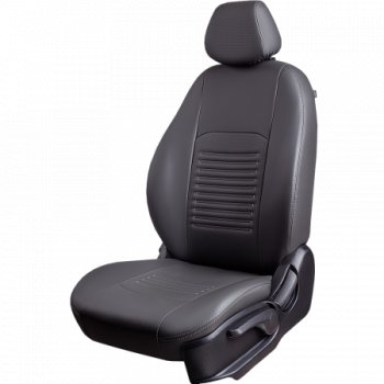 Комплект чехлов для сидений, (РЗСиС 60/40 Илана+Орегон), ТУРИН Lord Autofashion Chevrolet Niva 2123 дорестайлинг (2002-2008) (серый, вставка серая, строчка серая)