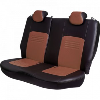 9 449 р. Комплект чехлов для сидений, (РЗСиС 60/40 Илана+Орегон) ТУРИН Lord Autofashion Chevrolet Niva 2123 дорестайлинг (2002-2008) (черный, втсавка темно-коричневая/беж, строчка темно-коричневая)  с доставкой в г. Воронеж. Увеличить фотографию 2