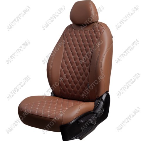 18 349 р. Комплект чехлов для сидений (РЗСиС 60/40 2Г Орегон) БАЙРОН Lord Autofashion   Chevrolet Niva  2123 (2009-2020) рестайлинг (темно-коричневый, вставка темно-коричневая, строчка коричневая)  с доставкой в г. Воронеж