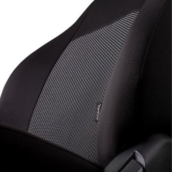 3 799 р. Комплект чехлов для сидений (1+2 мес. Жаккард) ДУБЛИН Lord Autofashion Peugeot Boxer 290 (2014-2025) (черный, вставка Ёж белый)  с доставкой в г. Воронеж. Увеличить фотографию 8