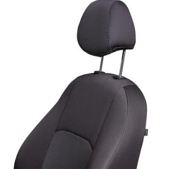 3 799 р. Комплект чехлов для сидений (1+2 мес. Жаккард) ДУБЛИН Lord Autofashion Peugeot Boxer 290 (2014-2025) (черный, вставка Ёж белый)  с доставкой в г. Воронеж. Увеличить фотографию 3