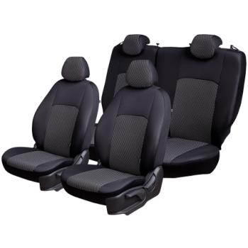 3 799 р. Комплект чехлов для сидений (1+2 мес. Жаккард) ДУБЛИН Lord Autofashion  CITROEN Jumper  290 (2014-2022), Fiat Ducato  290 (2014-2025), Peugeot Boxer  290 (2014-2025) (черный, Прямоугольник черный)  с доставкой в г. Воронеж. Увеличить фотографию 4