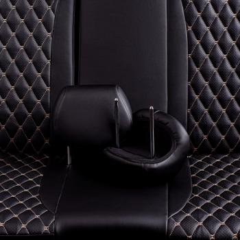 18 349 р. Комплект чехлов для сидений (РЗС 60/40 3Г Орегон) БАЙРОН Lord Autofashion  KIA Rio  2 JB (2005-2011) дорестайлинг, хэтчбэк 5 дв., рестайлинг, хэтчбэк 5 дв. (черный, вставка черная, строчка бежевая)  с доставкой в г. Воронеж. Увеличить фотографию 8