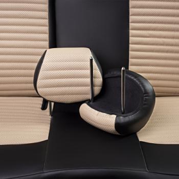 9 699 р. Комплект чехлов для сидений (к.Drive Active РЗСиС 60/40 3Г Илана+Орегон) ТУРИН-3 ст ЛАЙН Lord Autofashion  Лада Гранта FL ( 2191,  2190,  2194,  2192) (2018-2025) лифтбек, седан, универсал, хэтчбек (черный, вставка бежевая, строчка бежевая)  с доставкой в г. Воронеж. Увеличить фотографию 6