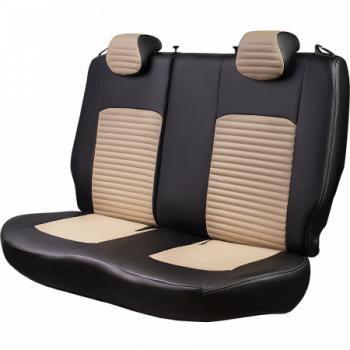 9 699 р. Комплект чехлов для сидений (к.Drive Active РЗСиС 60/40 3Г Илана+Орегон) ТУРИН-3 ст ЛАЙН Lord Autofashion  Лада Гранта FL ( 2191,  2190,  2194,  2192) (2018-2025) лифтбек, седан, универсал, хэтчбек (черный, вставка бежевая, строчка бежевая)  с доставкой в г. Воронеж. Увеличить фотографию 7