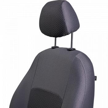 5 399 р. Комплект чехлов для сидений (РЗСиС 60/40 2Г Жаккард) ДУБЛИН Lord Autofashion  Лада Гранта Кросс  2194 (2018-2025) (серый, вставка Сеул серая)  с доставкой в г. Воронеж. Увеличить фотографию 3