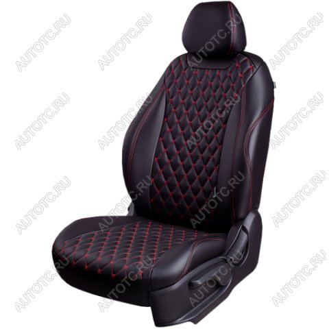 13 949 р. Комплект чехлов для сидений (к.Intense РЗС 60/40+отдел.бок. 2П+1Г Орегон) БАЙРОН ст БАЙРОН Lord Autofashion  Mitsubishi Lancer  10 CY (2007-2010) седан дорестайлинг, хэтчбэк дорестайлинг (черный, вставка черная, строчка красная)  с доставкой в г. Воронеж