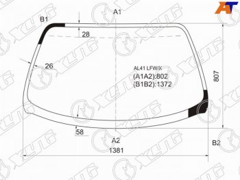 7 299 р. Стекло лобовое Toyota Corolla II 90-94  Corsa 90-94  Tercel 90-94 XYG AL41 LFW/X  с доставкой в г. Воронеж. Увеличить фотографию 1