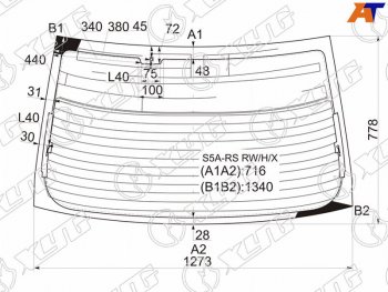 9 549 р. Стекло заднее (Цвет зеленый Обогрев Антенна) Honda Civic 00-06  Civic Ferio 00-05 XYG S5A-RS RW/H/X  с доставкой в г. Воронеж. Увеличить фотографию 2