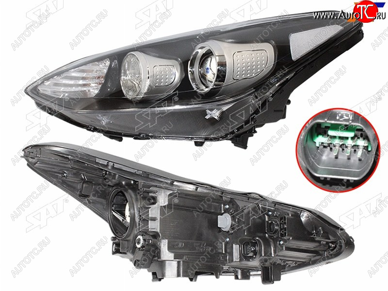 7 799 р. Фара левая (галоген, под электрокорректор) SAT  KIA Sportage  4 QL (2016-2022) дорестайлинг, рестайлинг  с доставкой в г. Воронеж