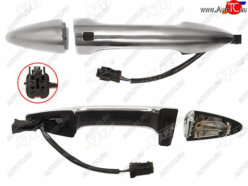 2 599 р. Ручка двери Kia Rio 11-17 (Спереди Справа SMART KEY) SAT ST-226-0038  с доставкой в г. Воронеж
