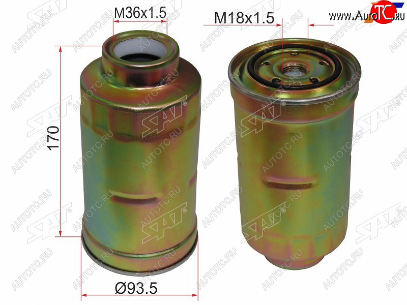 519 р. Фильтр топливный TOYOTA  COASTER 93-DYNA 88-02 LAND CRUISER 80 1HD1HZ 90-98 SAT ST-23303-56040  с доставкой в г. Воронеж