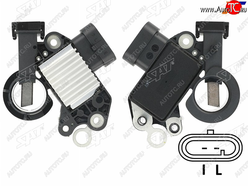 779 р. Реле-регулятор напряжения генератора CHEVROLETDAEWOO LACETTINUBIRA 04-13AVEO 04-08KALOS 06- F14D SAT ST-235-0004  с доставкой в г. Воронеж