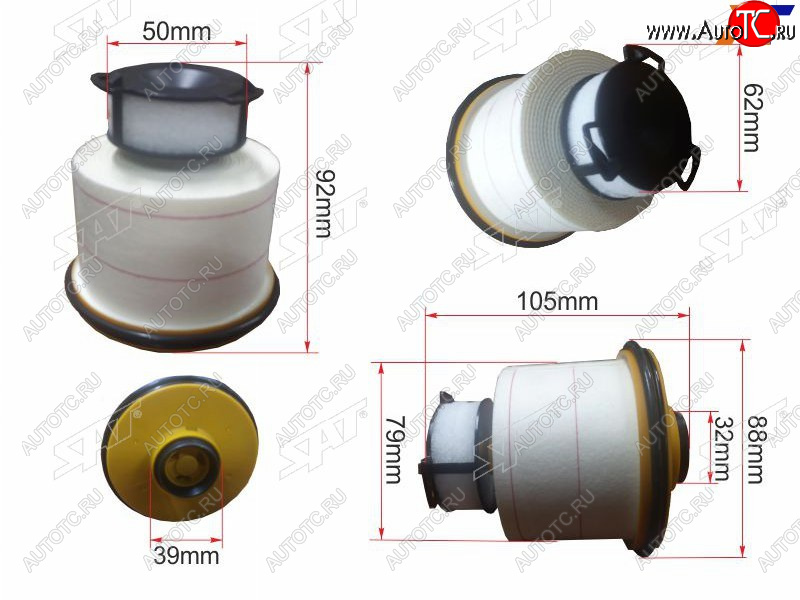 429 р. Фильтр топливный TOYOTA LC PRADOHILUX 15- 12GDFTV SAT ST-23390-0L090  с доставкой в г. Воронеж