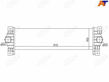 15 449 р. Интеркулер SSANG YONG ACTYONKYRON 2.0Xdi 05- SAT ST-23711-09050  с доставкой в г. Воронеж. Увеличить фотографию 1