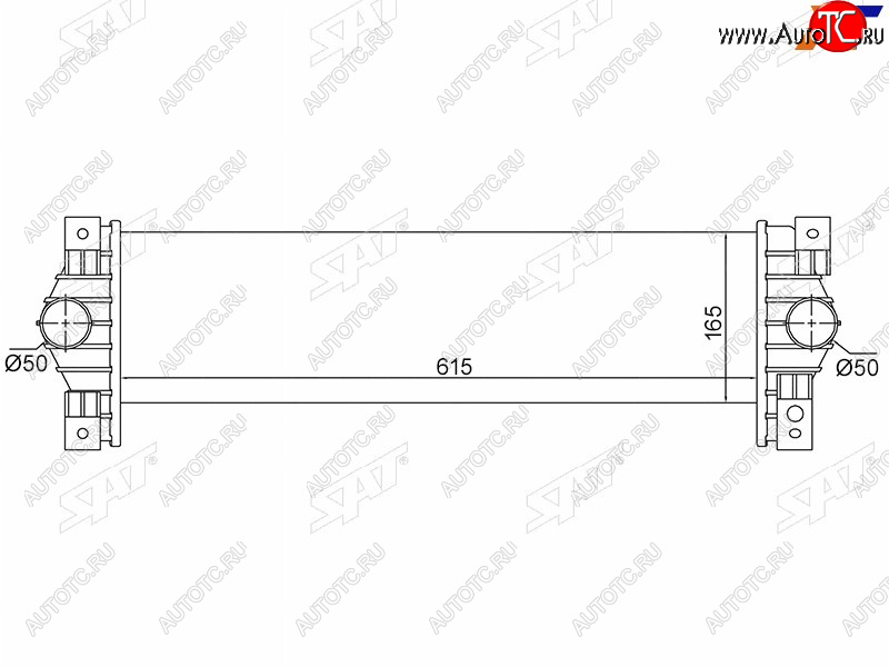 15 449 р. Интеркулер SSANG YONG ACTYONKYRON 2.0Xdi 05- SAT ST-23711-09050  с доставкой в г. Воронеж