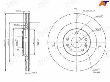 3 499 р. Диск тормозной задний Ø324mm SAT  Chery Tiggo 5  (T21) - Tiggo 8 PRO  с доставкой в г. Воронеж. Увеличить фотографию 1