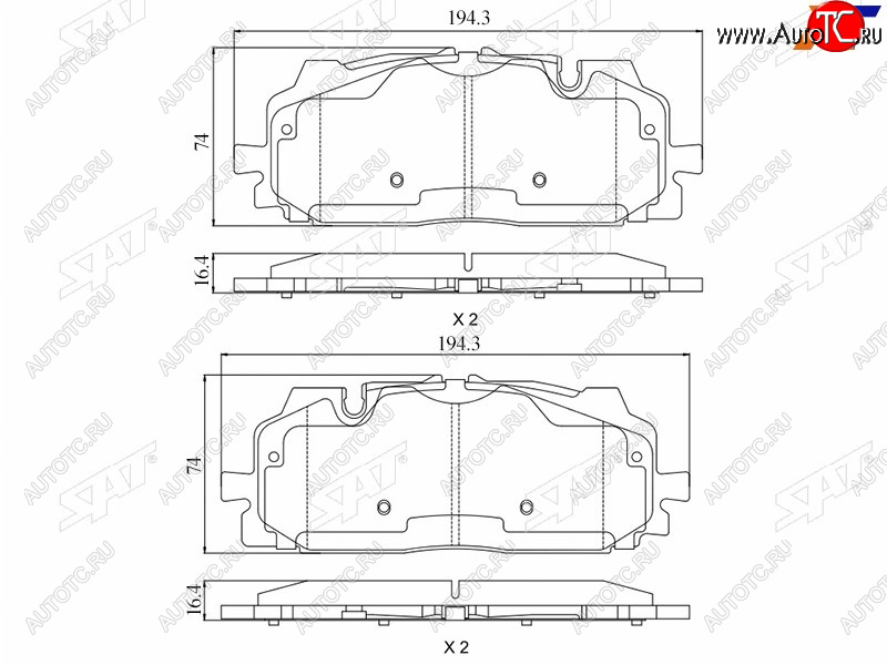 1 759 р. Колодки тормозные перед FL-FR SAT Audi A4 B9 дорестайлинг,седан (2016-2020)  с доставкой в г. Воронеж