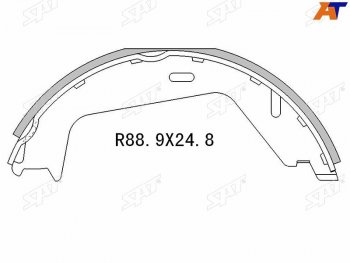 Колодки тормозные барабанные задние LH-RH SAT Volvo S60 RS,RH седан дорестайлинг (2000-2004)