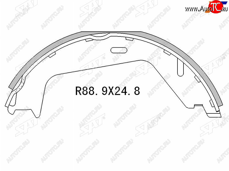 1 099 р. Колодки тормозные барабанные задние LH-RH SAT Volvo XC90 C дорестайлинг (2002-2006)  с доставкой в г. Воронеж