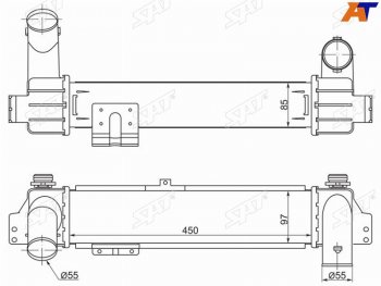 7 599 р. Интеркулер KIA SORENTO 03-06 (140л.с.) SAT ST-28190-4A160  с доставкой в г. Воронеж. Увеличить фотографию 1