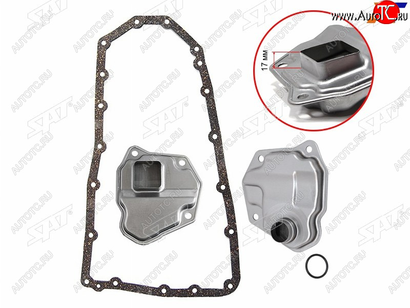 799 р. Фильтр CVT с прокладкой MITSUBISHI ASX 10-14OUTLANDER 06-MITSUBISHI LANCER X 07- SAT ST-2824A007  с доставкой в г. Воронеж