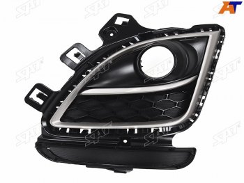 Левая оправа ПТФ SAT Mazda 6 GH рестайлинг лифтбэк (2010-2012) (молдинг хром)